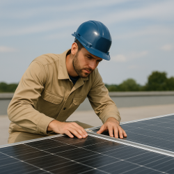Installateur photovoltaïque sur toit plat dans la Somme